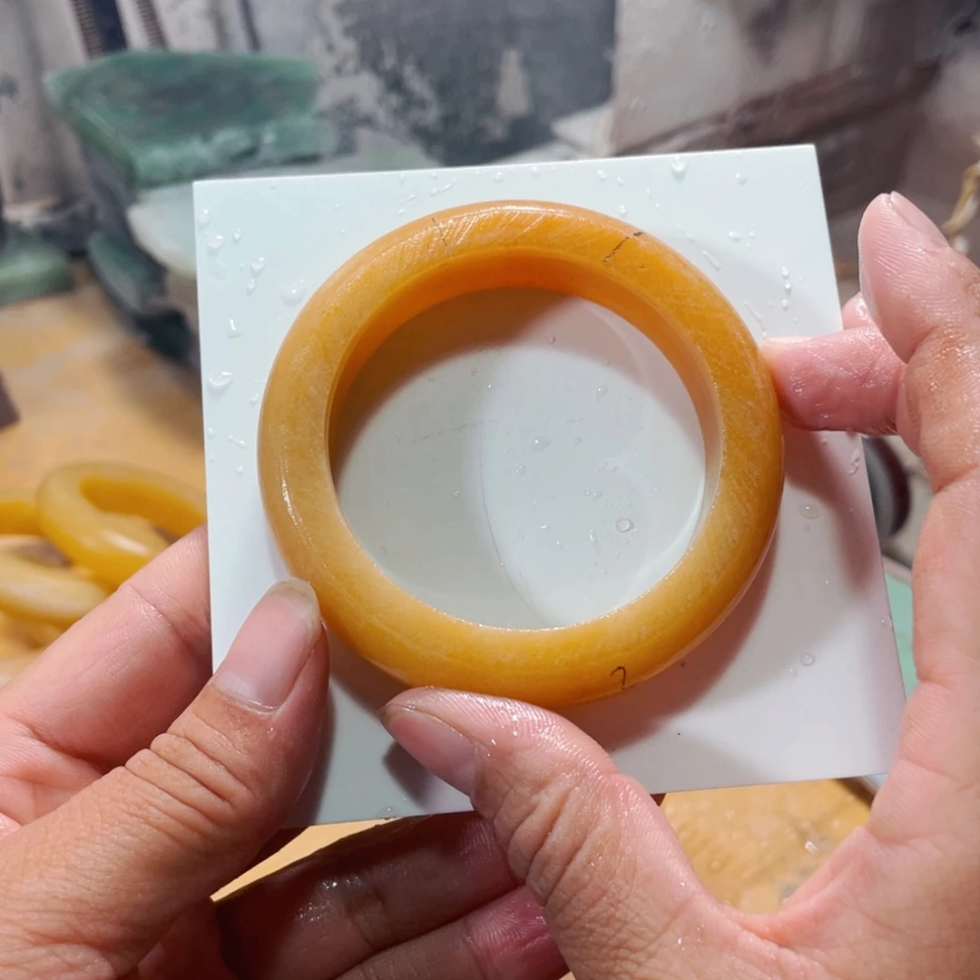 最***白石英质玉手镯未镶嵌定制加工