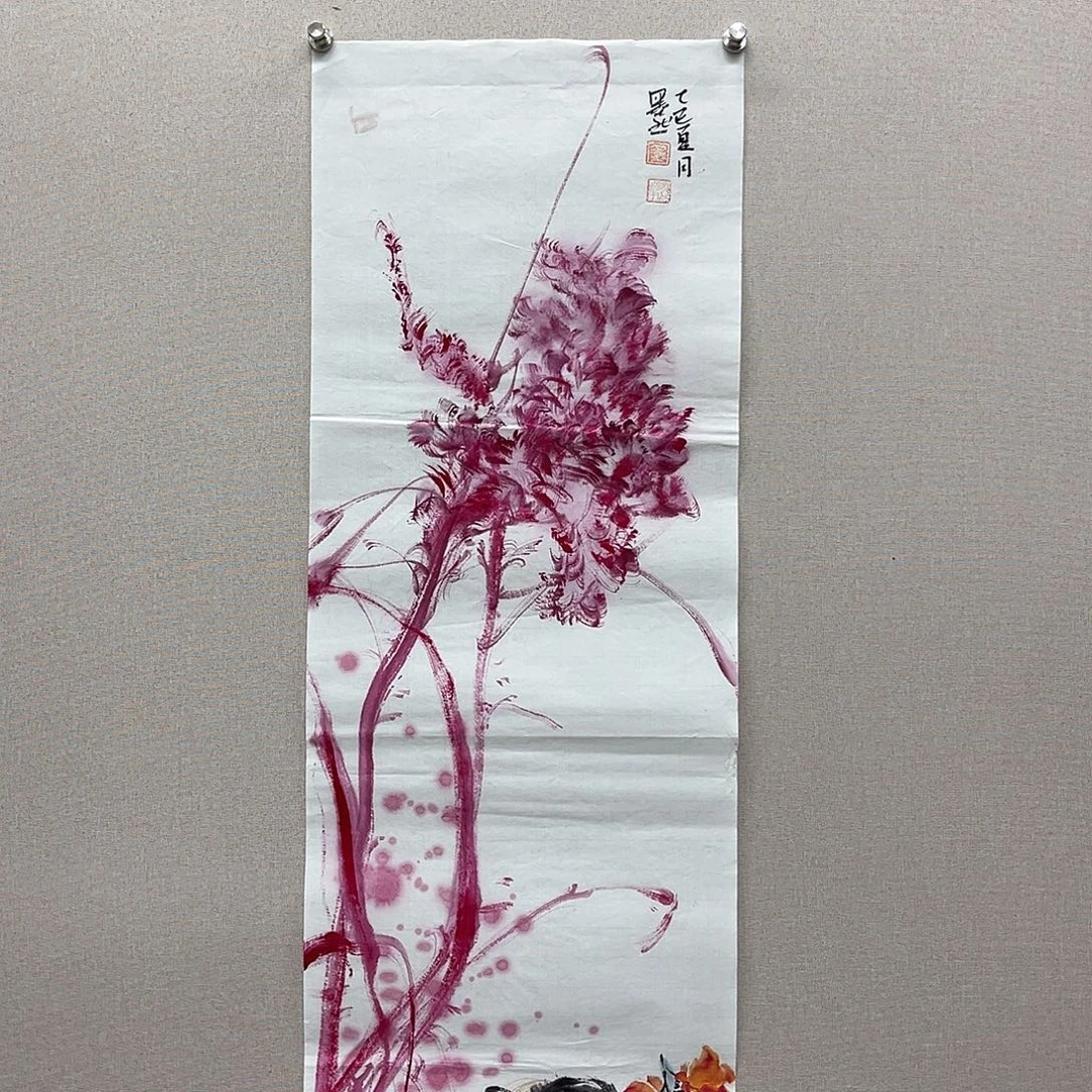 国画艺术家真人手绘