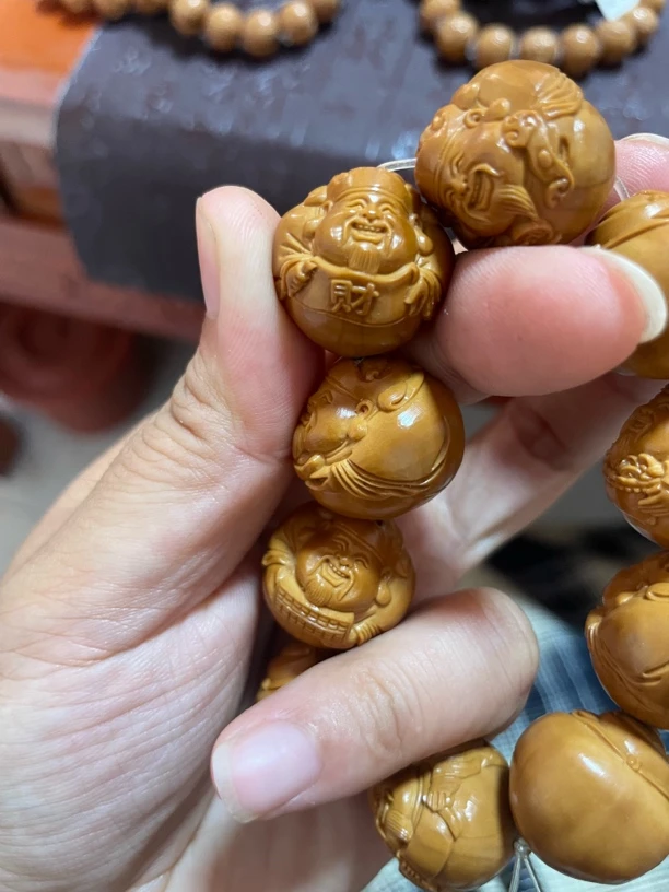 2.1橄榄核铁核手串正圆财神10颗