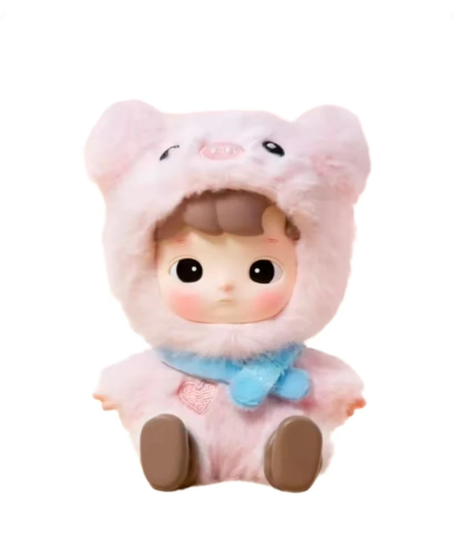 (拆盒）HACIPUPU动物贴贴系列盲盒搪胶毛绒公仔摆件礼物