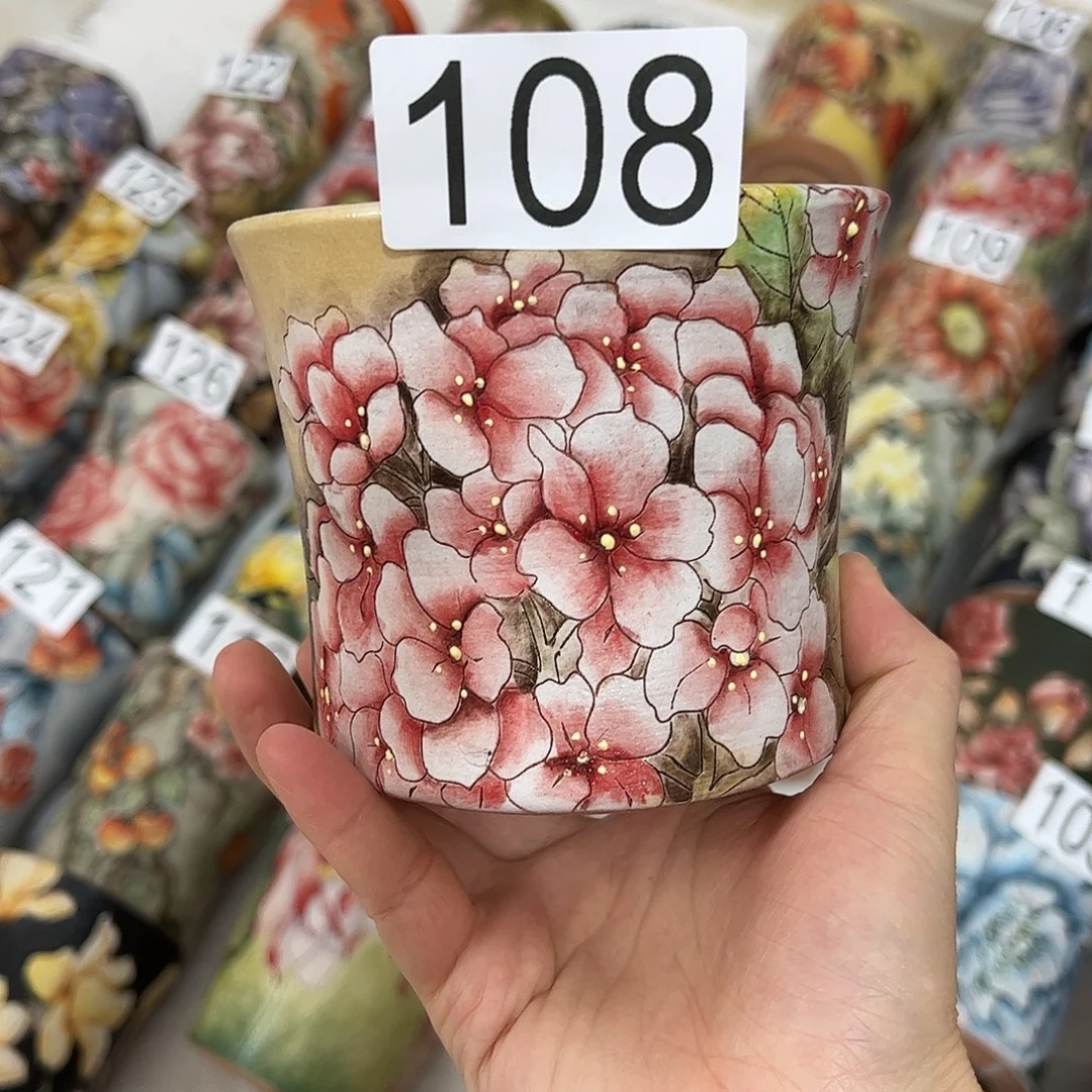 景德镇炫彩手绘口9.5高10.5