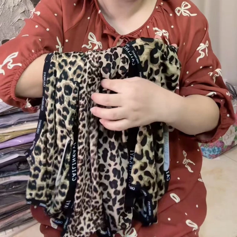 大码辣妹2025新款高腰舒适弹力性感豹纹内裤柔软透气短裤女