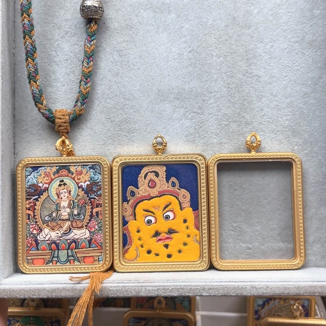 吊坠顺***！铜双面粗矿黄老爷普贤绳子5号