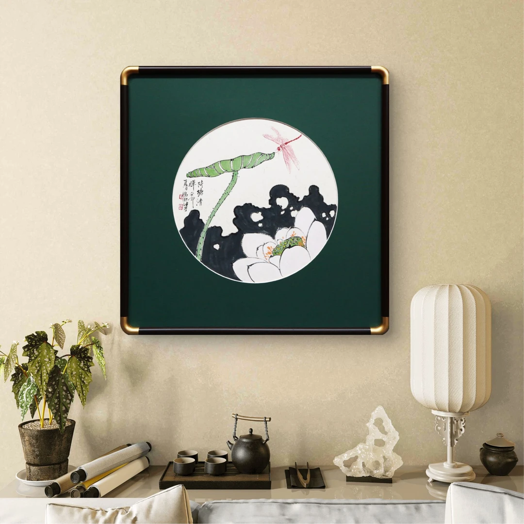 《荷塘清晖》一画庐王强国画作品