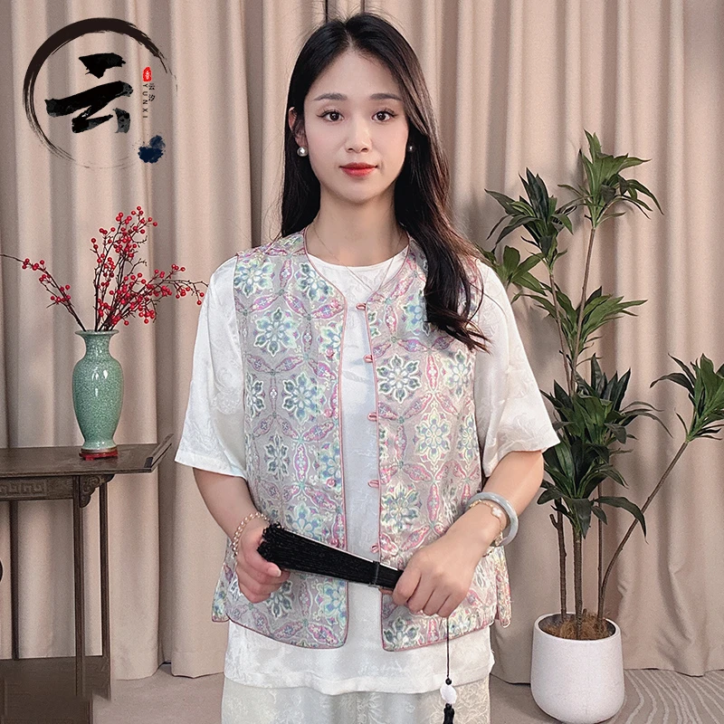 云汐0179夏装新款百搭显瘦透气圆领短袖马甲