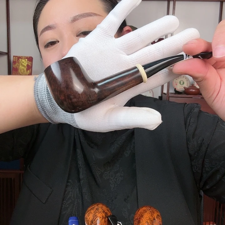 大号石楠木坎嘴烟斗