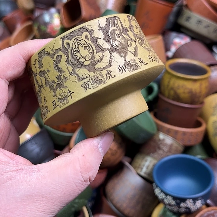 紫砂茶杯全手工紫砂主人杯
