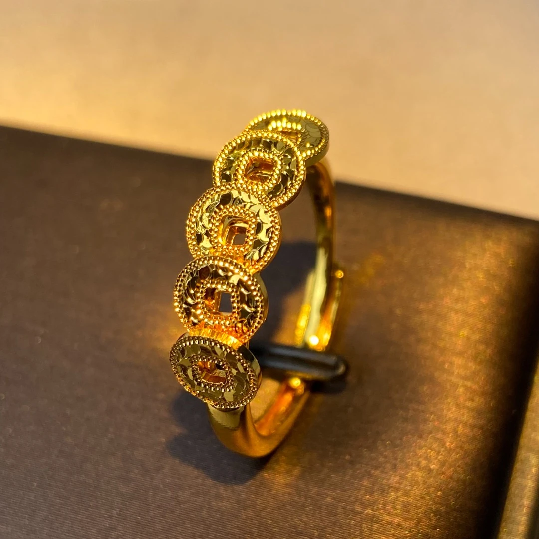 7070【戒指】轻奢精品金色女士戒指