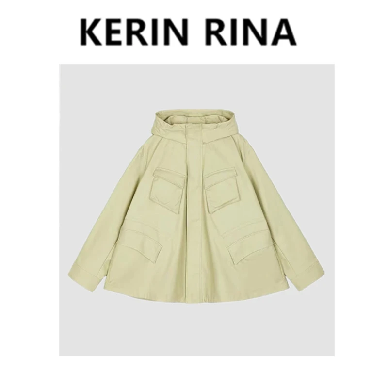 Kerin {商场同款}--JN25秋季新款夹克连帽风衣外套