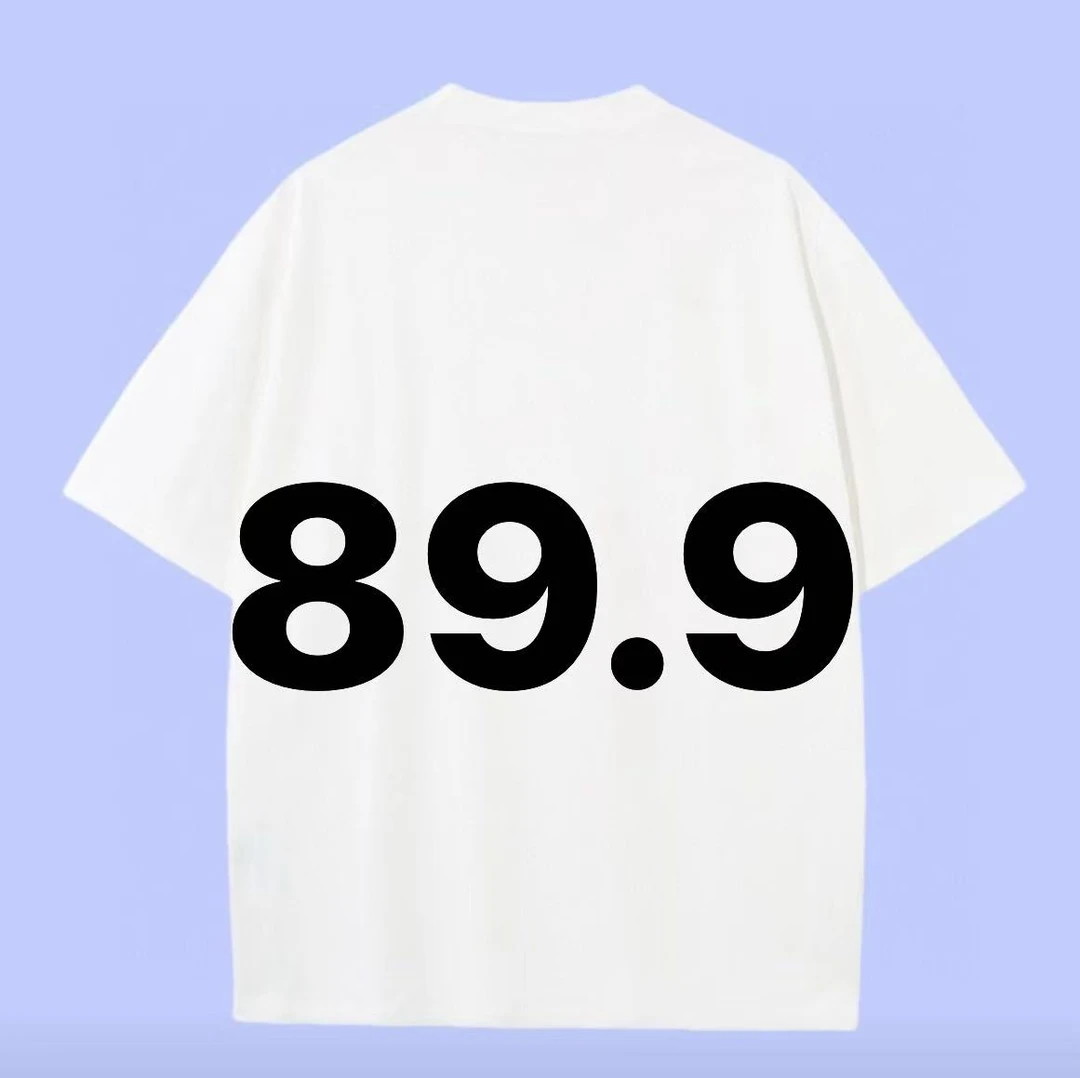 短袖常规款圆领T恤国潮休闲短袖上衣印花百搭潮流半袖白色