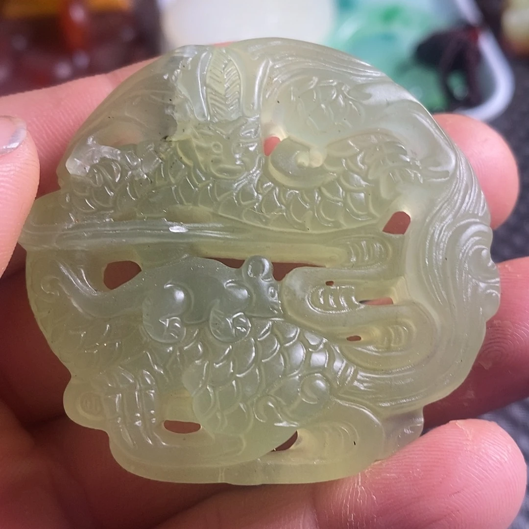 蛇纹石玉合金颈饰