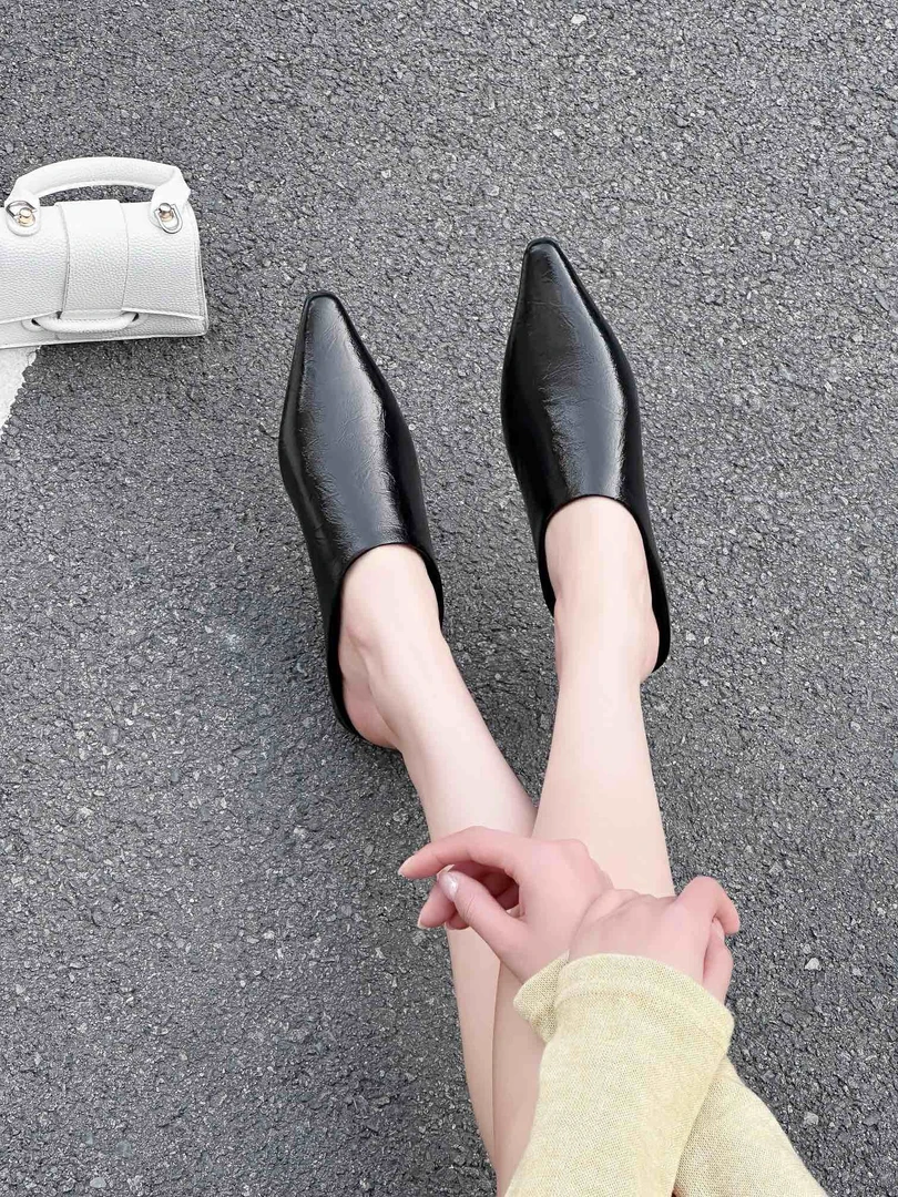 【唯品专属】低跟欧美风包头韩版粗跟包头拖半拖时尚假日风715-10