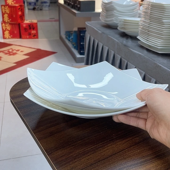 45%以上骨粉骨瓷2个8寸翘脚盘