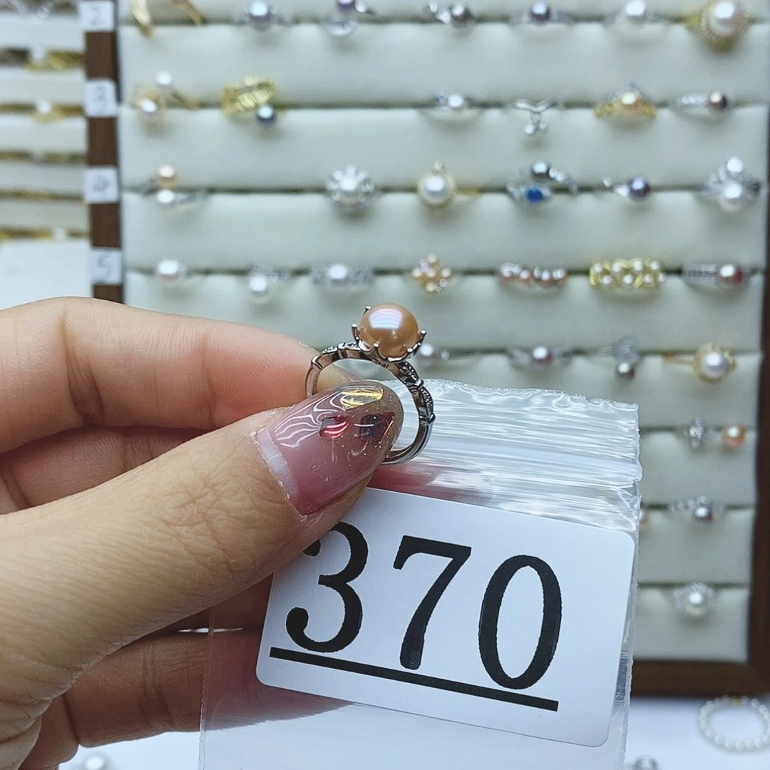 淡水珍珠戒指银S925镶嵌多****✪370