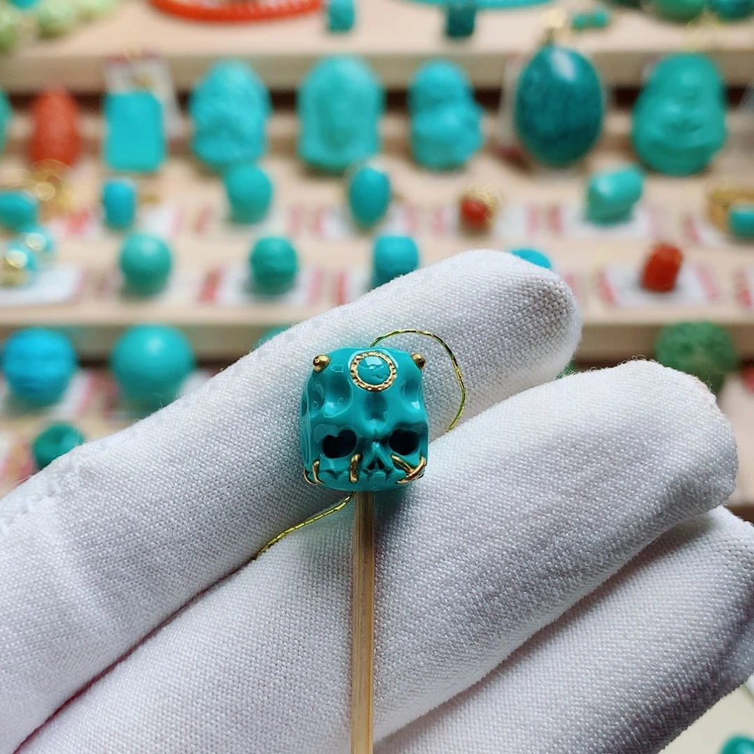 绿松石未镶嵌珠宝半成品