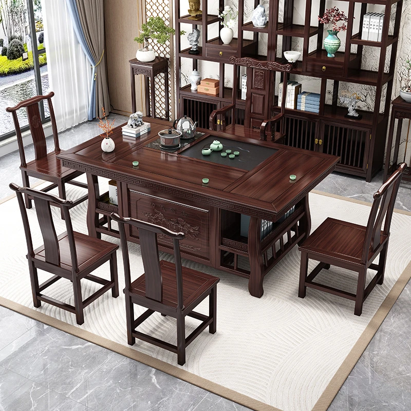 全套实木仿古茶具套装桌子家用茶台茶桌茶台一整套家用茶桌