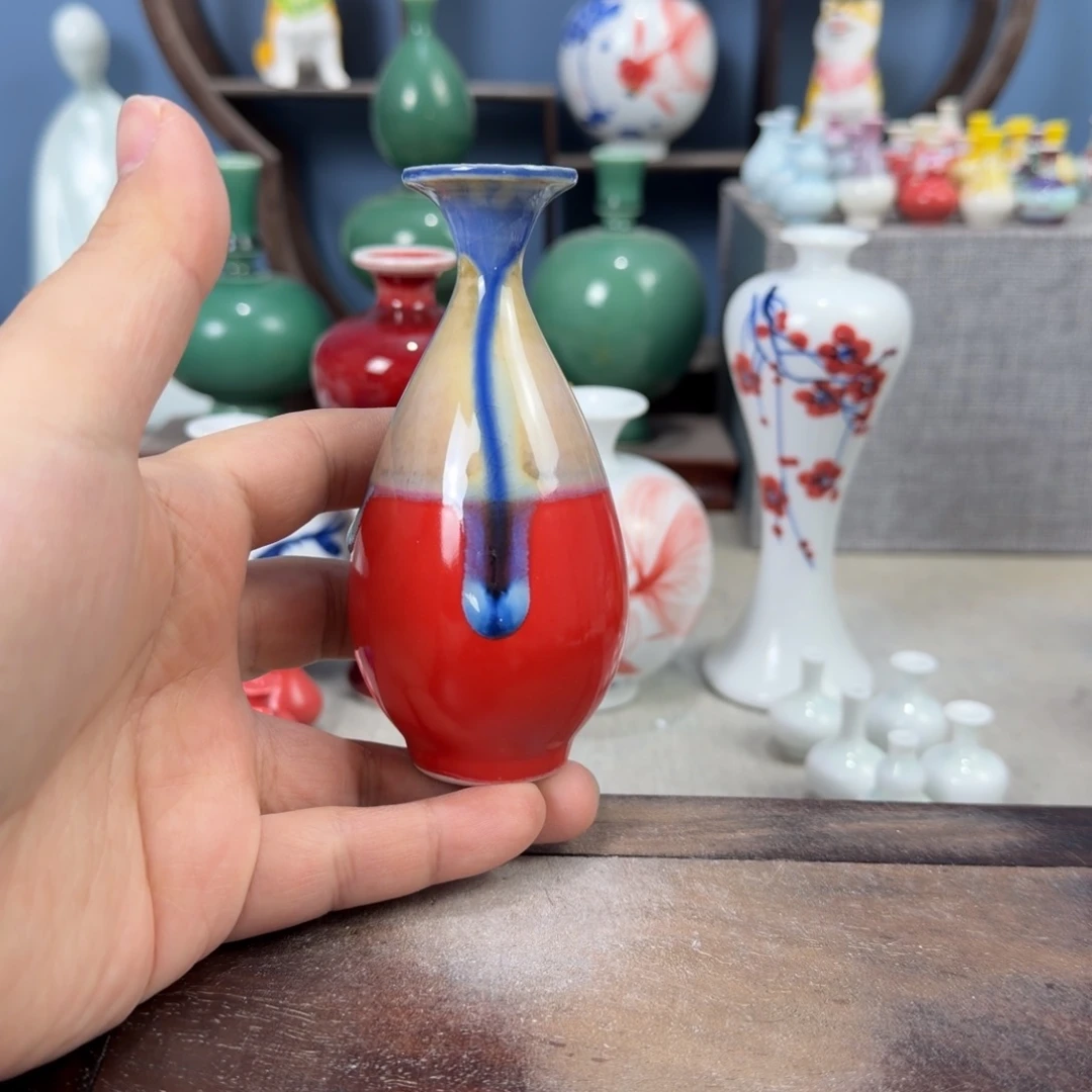 陶瓷手工小花器摆件