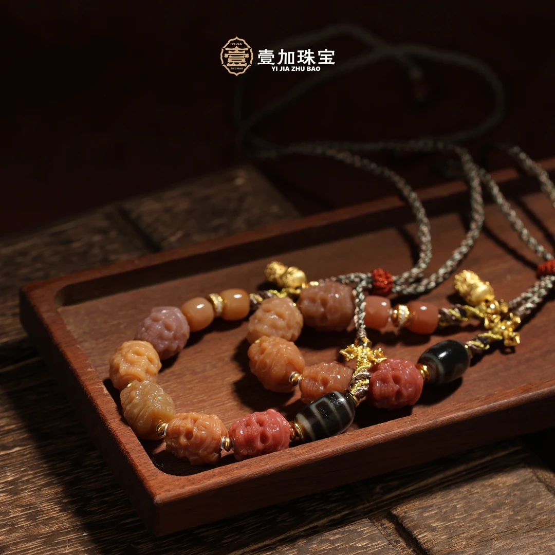 壹加师姐|手工设计三面阿呆td玛瑙项链多样性发货发一个1490j