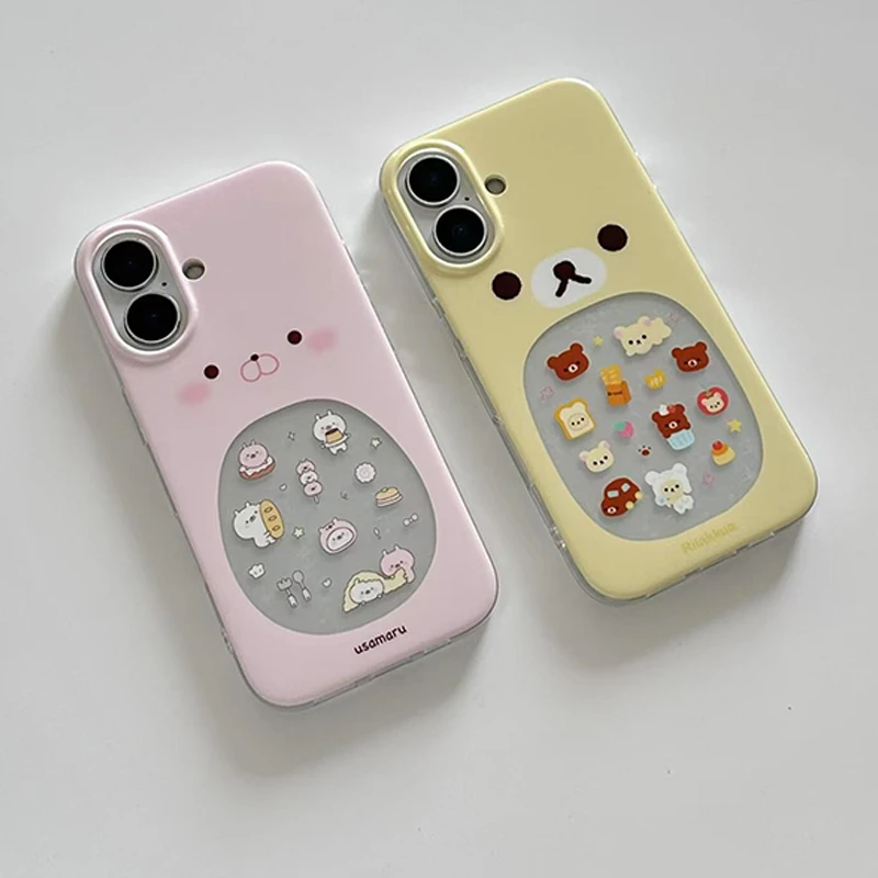 创意大嘴小熊兔适用于iPhone16promax手机壳苹果15软胶14/13/12套