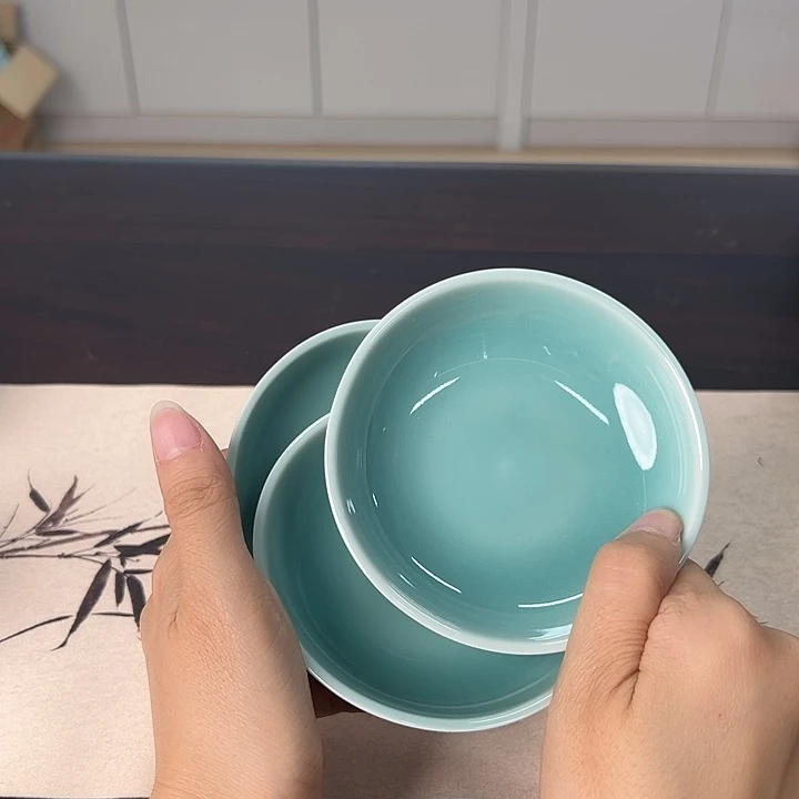龙泉云间青瓷小米茶器