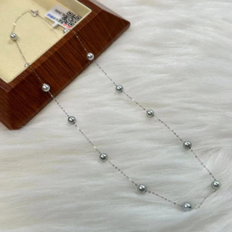 【王公子】海水珍珠/真多麻满天星5-6mm/铂Pt900