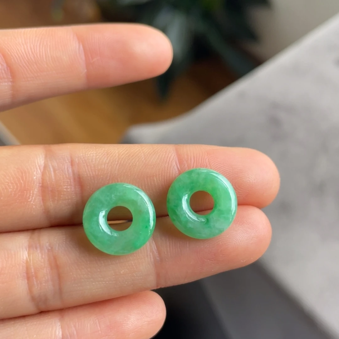 裸石翡翠甜甜圈甜绿