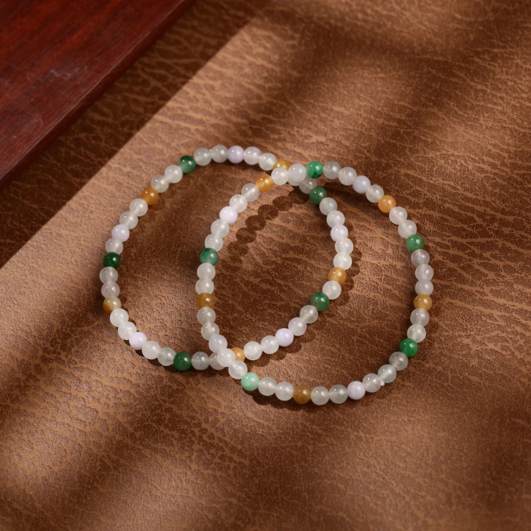 翡翠圆珠手串约3mm多样性发一#B1591732