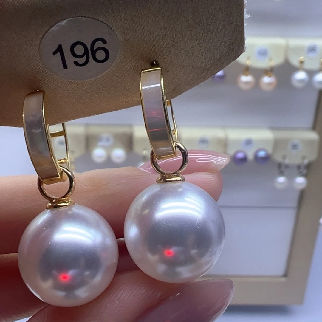 银S925镶嵌淡水珍珠耳饰