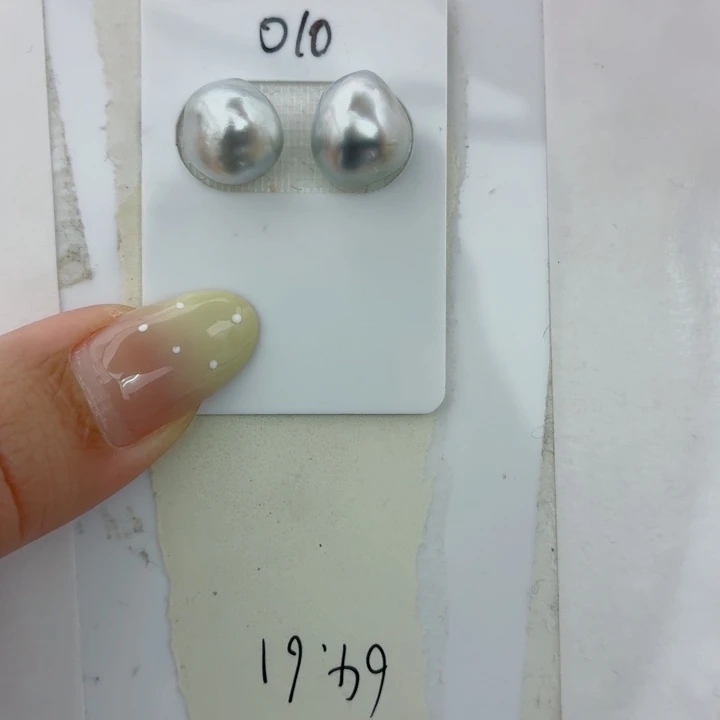 海水珍珠裸珠海水珍珠大溪地铂金灰keshi裸珠