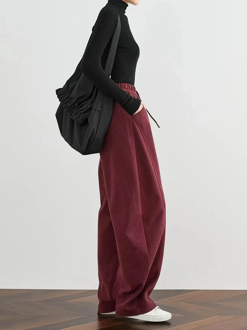 【元旦福利】加厚百搭保暖汉麻棉显瘦胯没了休闲裤直筒阔腿裤24272