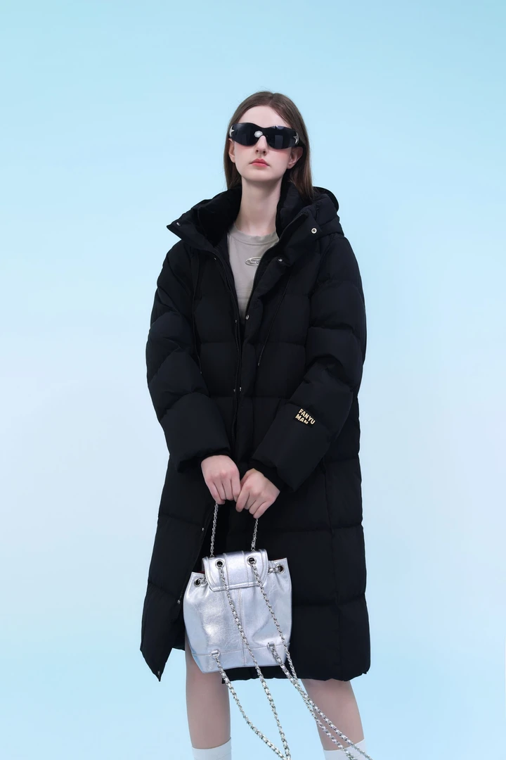 3.0磨砂版本情侣黑金长款鹅绒服