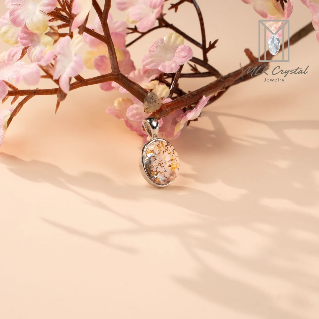 星河映雪|幽灵雪花水晶蛋面吊坠S65ZC5023