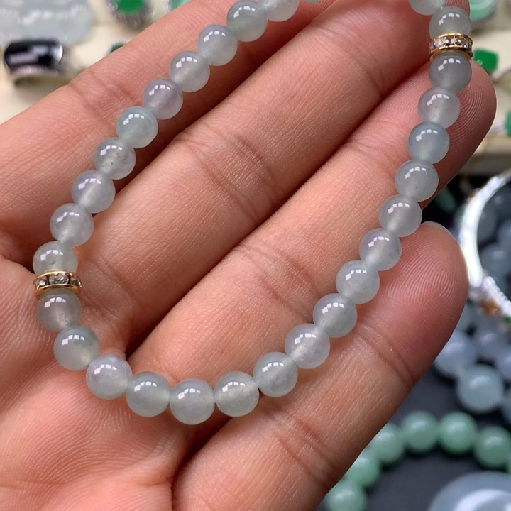 翡翠未镶嵌手链卡5.8