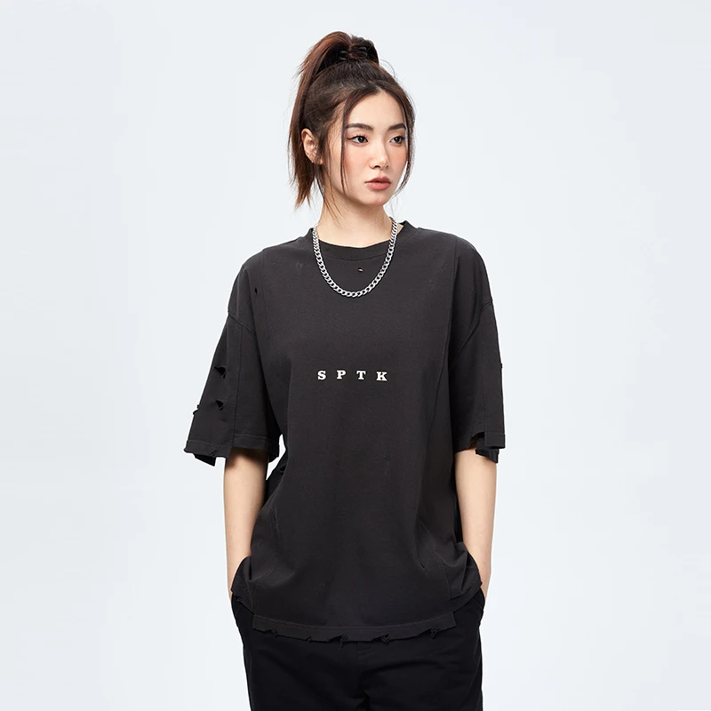 SPARTACKS(SPTK)美式休闲基础字母印花T恤夏季百搭情侣款短袖