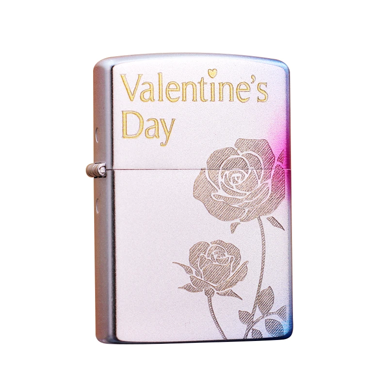 【ZT-313银砂玫瑰】煤油打火机