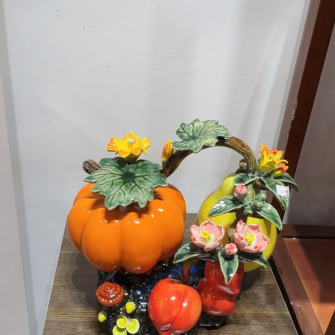 陶瓷水果福禄寿摆件