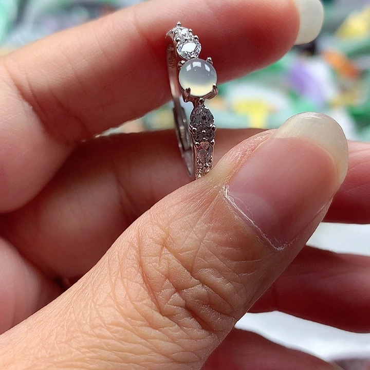 翡翠银S925镶嵌颈饰翡翠