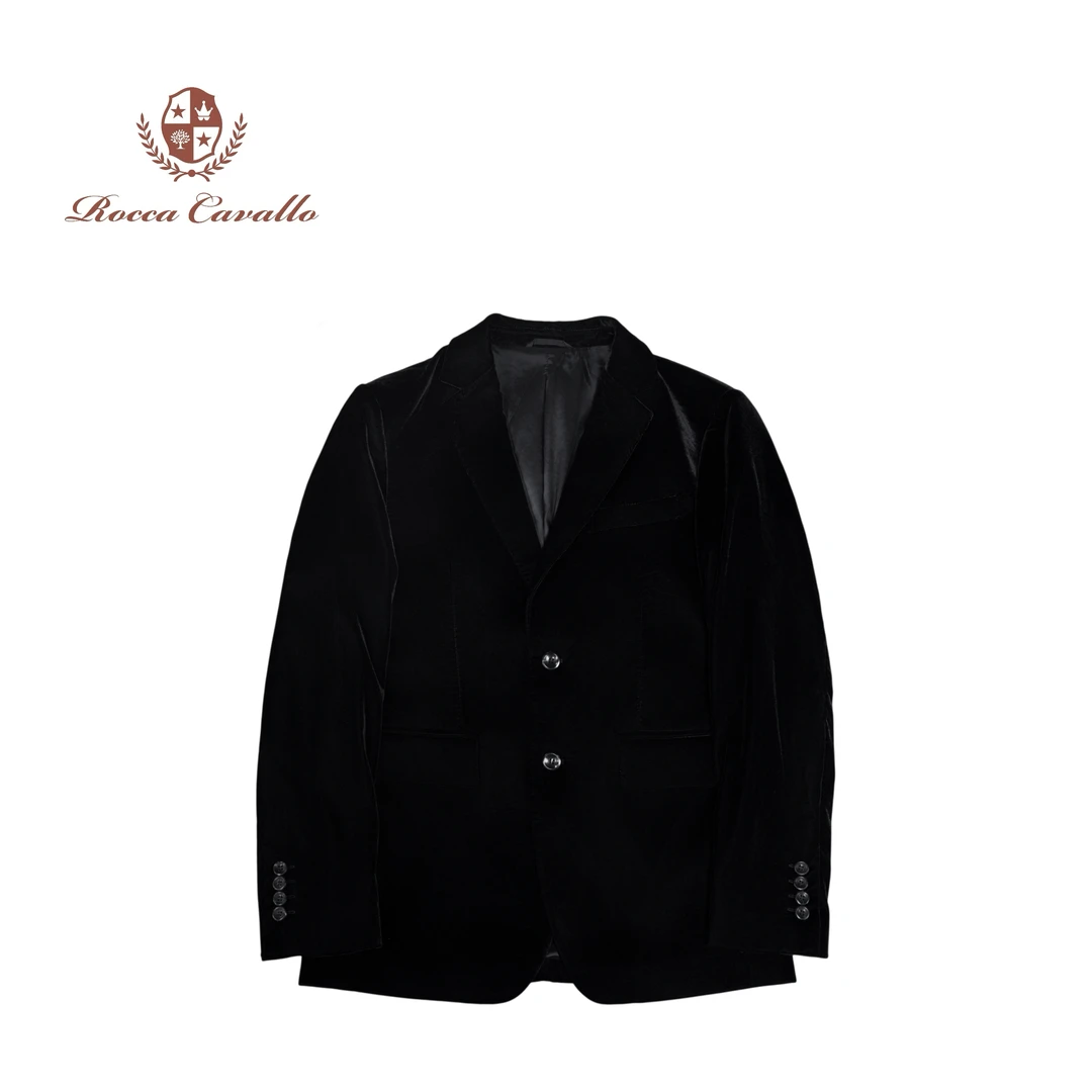 <高贵大气>男士秋冬进口奢级丝绒 高级感定制黑色西服上衣 8709