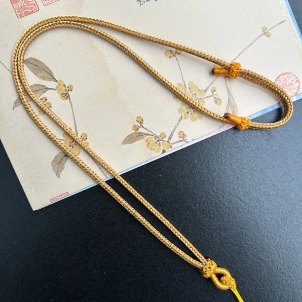 手工吊坠绳莲花双层可调节男女款挂坠绳