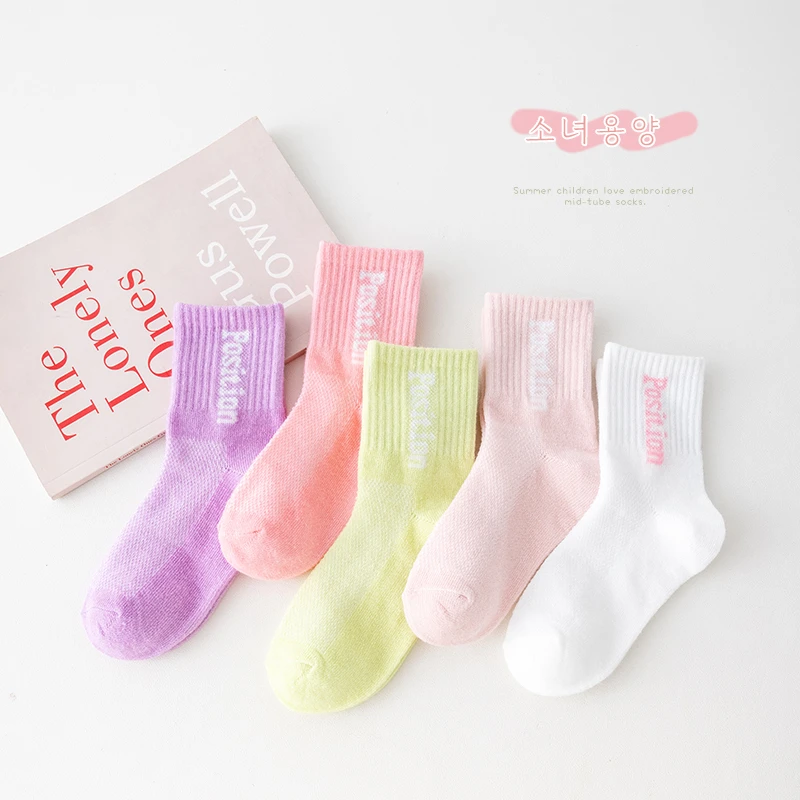 【小菲特童装】轻薄透气舒适高弹薄款女童夏季中筒网眼袜ZJWZ50686