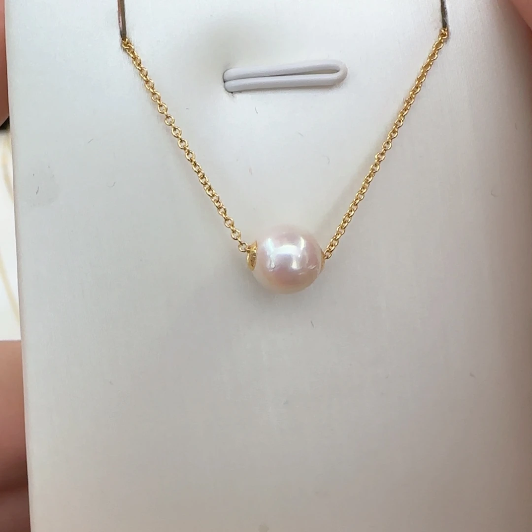 18K金镶嵌颈饰海水珍珠