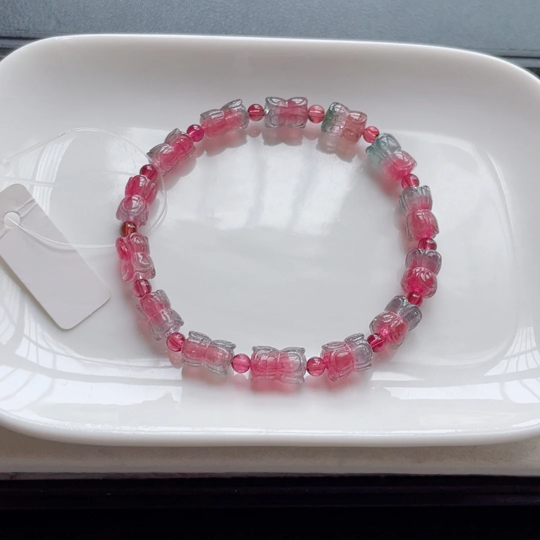 碧玺未镶嵌手链碧玺手链