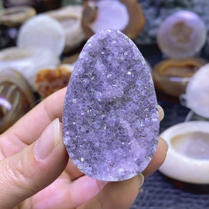 未镶嵌珠宝半成品紫晶福利小龙蛋