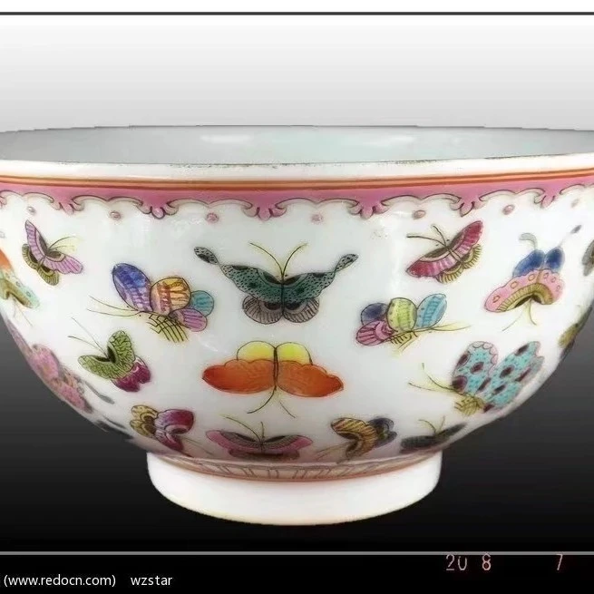蝴蝶碗------全美品陶瓷-可议价
