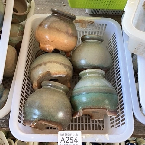 紫砂花盆254微瑕品口径5厘米左右的