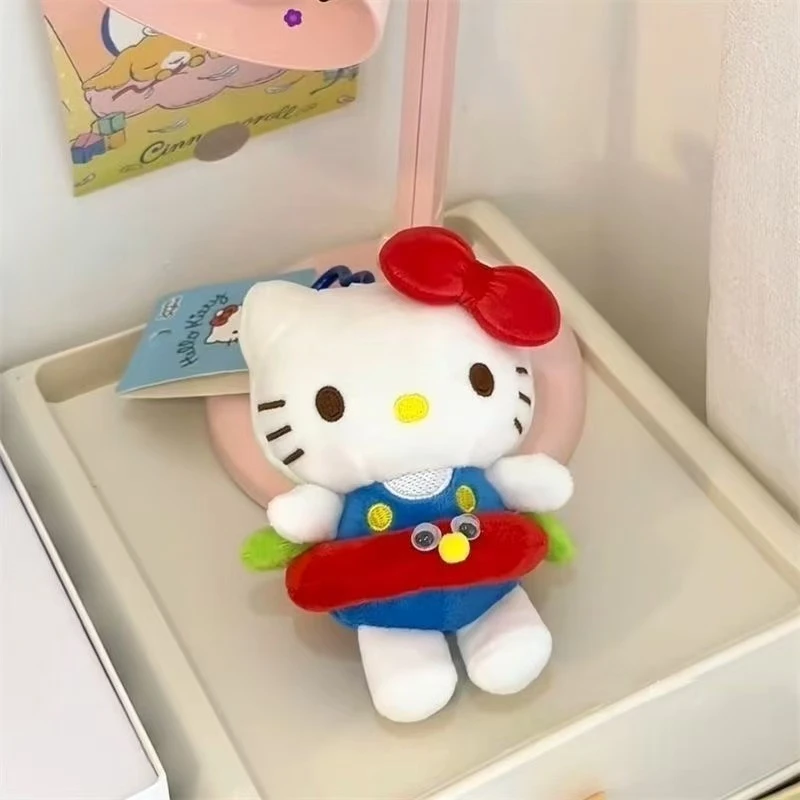 夏日游泳圈KT猫玩偶钥匙扣生日kitty猫儿童节六一包包挂件