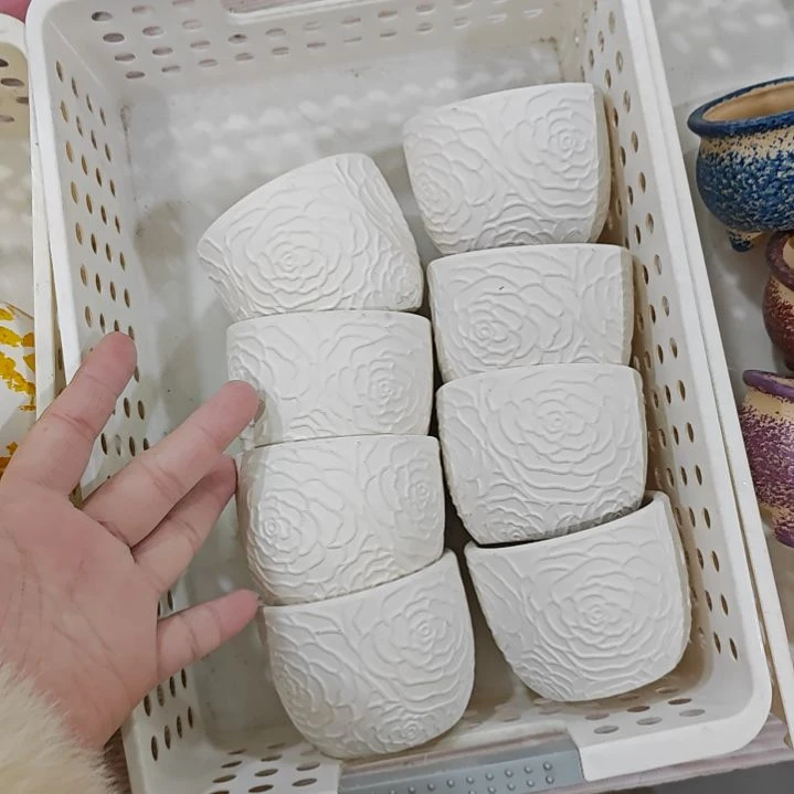 红陶吸水透气的白陶花盆凑满12发货