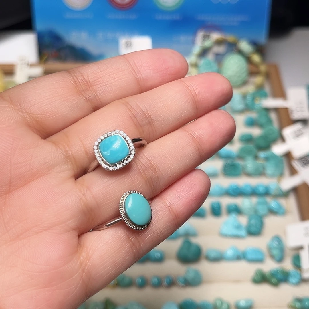 三***十绿松石未镶嵌珠宝半成品