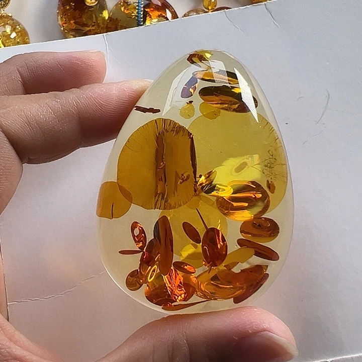 琥珀（花珀）颈饰未镶嵌