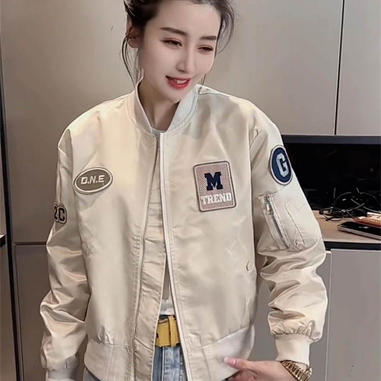 休闲百搭潮牌春季2025新款飞行员棒球服美式复古潮流夹克外套上衣
